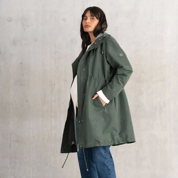 Seraphine Green Lightweight Parka - Picture 3 of 5